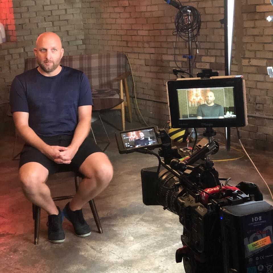 On set for Into the Drink